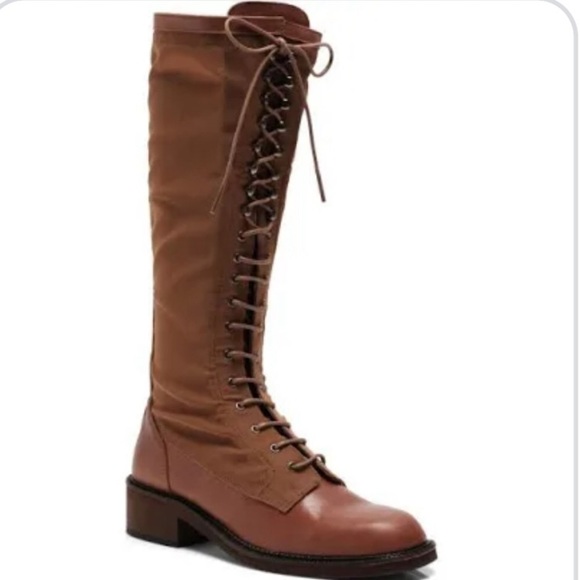 NWT Free People Trickum Boot Leather Whiskey Tan 37 - Picture 2 of 16